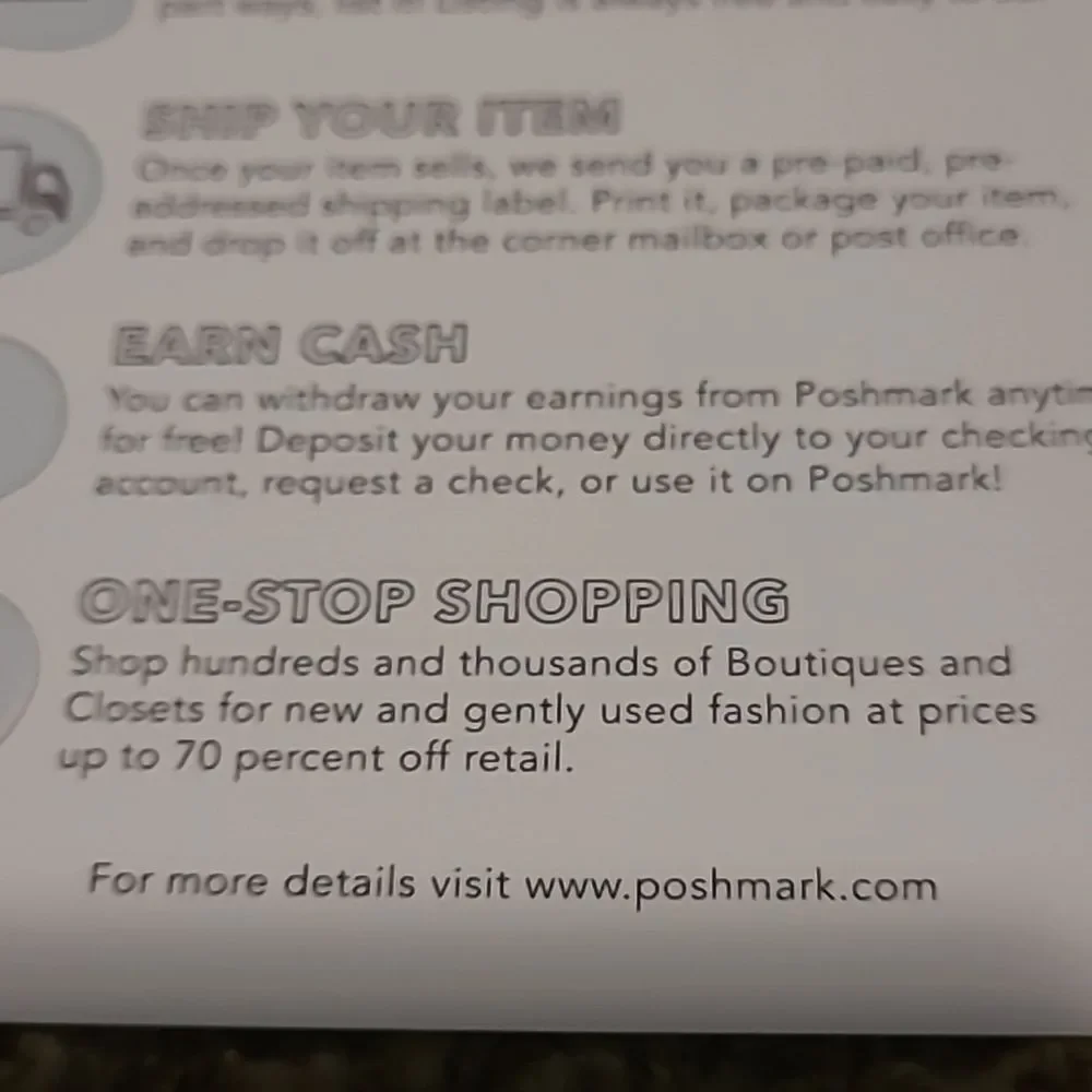 Small Business Poshmark Essentials Cards MARKETING THICK swag postcards
